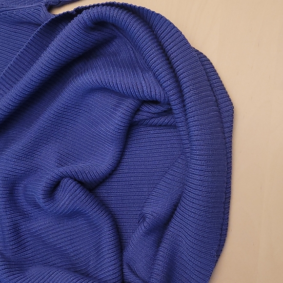 100% Vintage Spun Silk Canvasbacks Muted Medium Blue Luxurious Turtleneck EUC - Picture 9 of 10